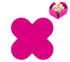 FORMAS P/ DOCE 4 PETALAS ROSA (M)