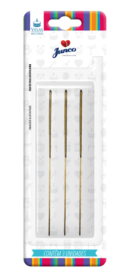 VELA ANIVERSARIO ESTRELAR DOURADA COM 3