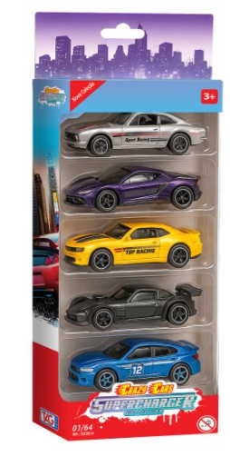 Kit Carrinhos de Ferro Colecionaveis 1/64 Com 5