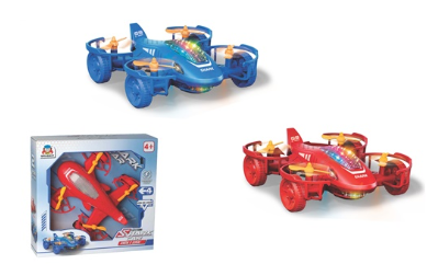 CARRINHO SHARK CAR COM HELICES / LUZ / SOM E LEVANTAMENTO AUTOMATICO E ROTAÇÃO