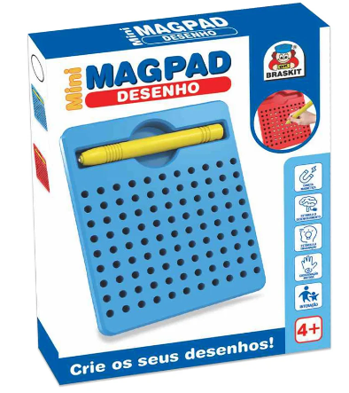 BRINQUEDO MINI MAGPAD PARA DESENHAR COM ESFERAS MAGNETICAS