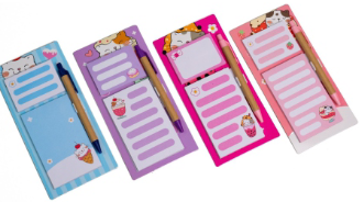 BLOCO DE ANOTACÕES POST IT COM CANETA 20X10CM