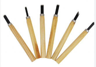 KIT DE FORMÃO PARA ENTALHE EM MADEIRA 6 PÇS