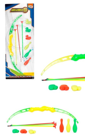 ARCO E FLECHAS COM PATOS E PINOS STRICKER 10 PÇS