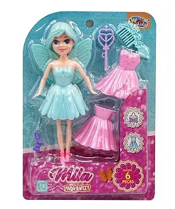 BONECA MILA FADA SWEET 6 PÇS