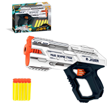 PISTOLA LANÇA DARDOS RAVIL-X 6 PÇS 20X30CM