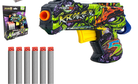 PISTOLA LANÇA DARDOS ESPUMA XTREME COLORS 7 PÇS