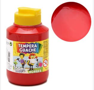 TEMPERA GUACHE 250 ML VERMELHO FOGO (1/6)