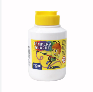 TEMPERA GUACHE 250 ML BRANCO (1/6)