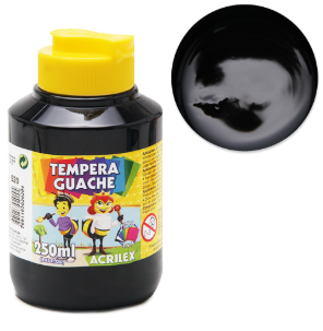 TEMPERA GUACHE 250 ML PRETO (1/6)