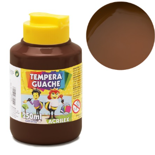 TEMPERA GUACHE 250 ML MARROM (1/6)
