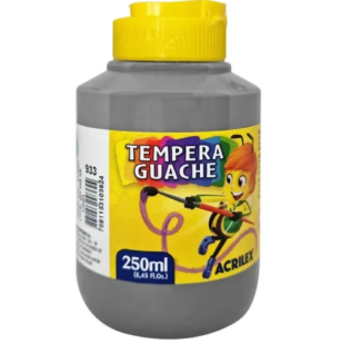 TEMPERA GUACHE 250ML CINZA (1/6)