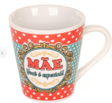 CANECA PORCELANA CONICA 250ML MÃE FAIXA SEM CAIXA