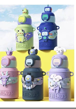 GARRAFA TERMICA 450ML INFANTIL COM DESENHOS 3D