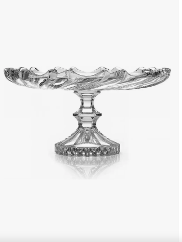 PRATO DE BOLO COM PE DE VIDRO TWIST 30X14CM - CM4