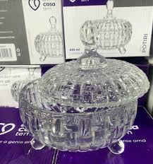 BOMBONIERE DE VIDRO C/ PE CLEAR POTIRI 630ML - CM12 MARCA: EM CASA TEM GLASS