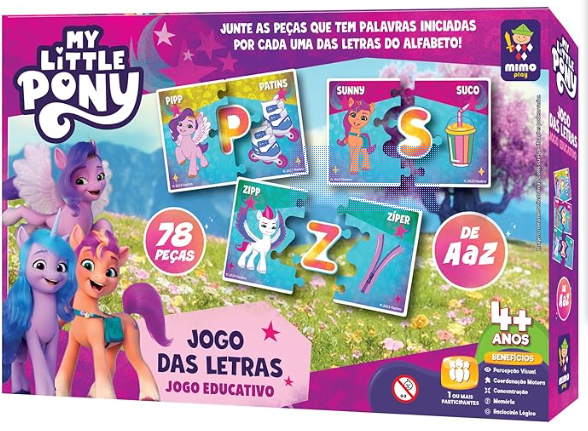 JOGO EDUCATIVO MY LITTLE PONY JG DAS LETRAS