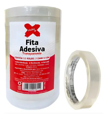 FITA ADESIVA (DUREX) 12MMX40M PCT C/12