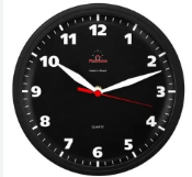 RELOGIO DE PAREDE REDONDO OMEGA PRETO