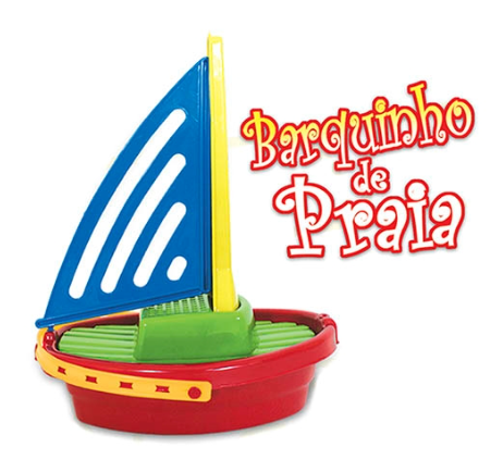 BARQUINHO DE PRAIA EM SOLAPA 27 cm x 14,5 cm x 22 cm