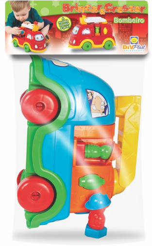 CAMINHÃO BOMBEIRO DIDATICO BRINCAR E CRESCER SOLAPA