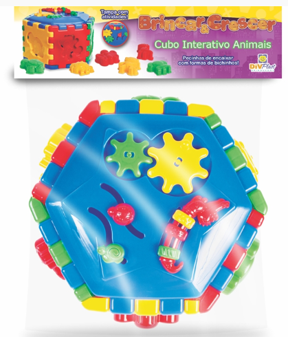 CUBO INTERATIVO DIDATICO ANIMAIS SOLAPA