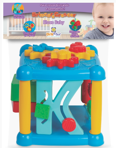 CUBO BLOCO BABY SOLAPA 21 cm x 21 cm x 21 cm