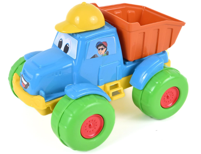 Trator Caçamba Brincar e Crescer Colorido 21,5 x 15,5 x 15 cm