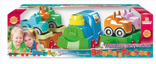 TRENZINHO BABY ANIMAL BRINCAR E CRESCER NA CAIXA