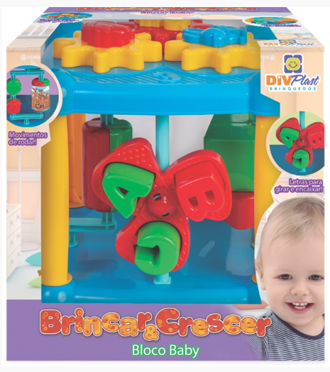 CUBO BLOCO BABY CAIXA 22 cm x 22 cm x 22 cm