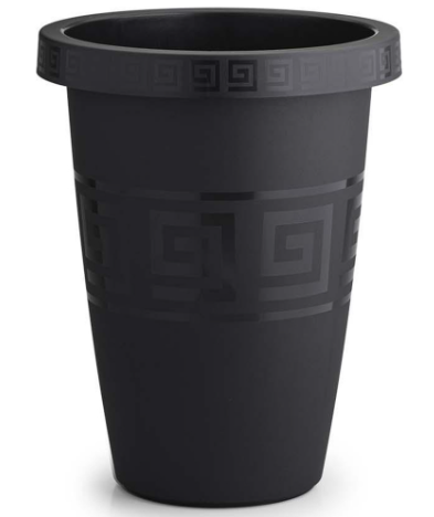 Vaso Grego Redondo Preto 7,5Lts