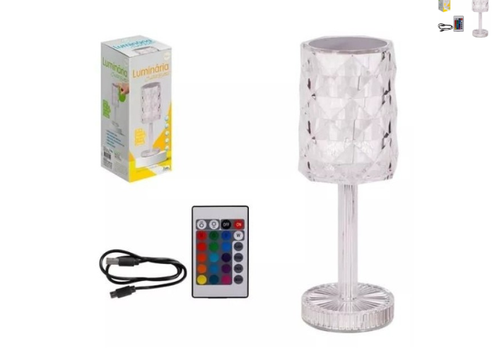 LUMINARIA DE MESA CRISTAL BUTT
