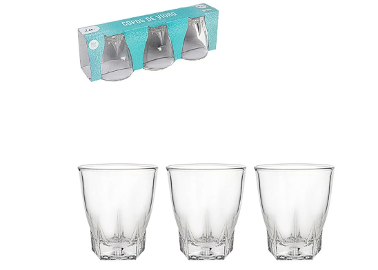 COPO***VIDRO LIV 3PCS 240ML