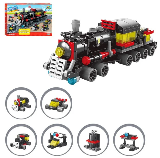 Blocos De Montar Locomotiva Com 118 Pçs 6 em 1
