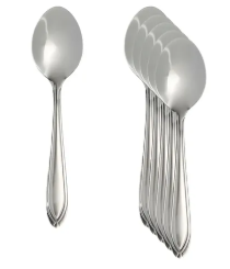 COLHER DE CHA EM INOX KIT COM 6 PÇAS