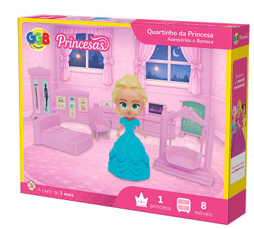 QUARTINHO DA PRINCESA COM ACESSORIOS E BONECA