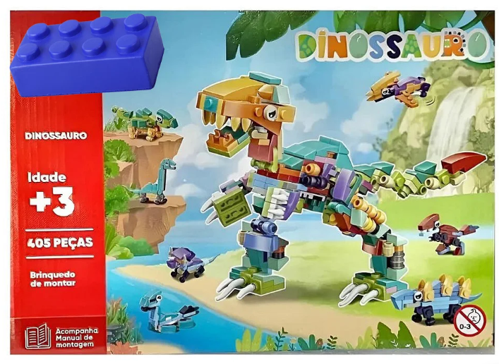 BLOCOS DE MONTAR INBLOX DINOSSAUROS 405PÇS (LEGO)