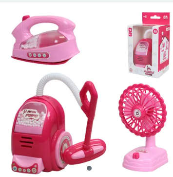 MINI ELETRODOMESTICO CASA COM MOVIMENTO MODELOS (ASPIRADOR / VENTILADOR / FERRO DE PASSAR)