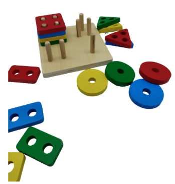 BRINQUEDO TABULEIRO EDUCATIVO FORMAS GEOMETRICAS 17PÇS