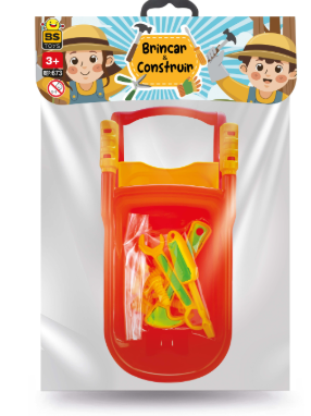 KIT BRINCAR E CONSTRUIR SOLAPA (MINI CARRINHO DE MÃO/FERRAMENTAS)