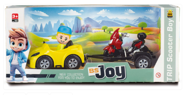KIT BONECO COM CARRO E MOTO JOY