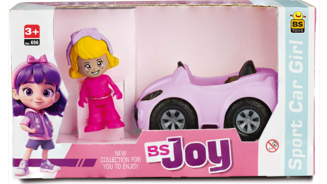 KIT BONECA COM CARRINHO JOY SPORT CAR GIRL
