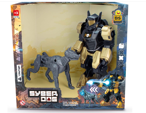 KIT BONECO COM CACHORRO ROBO SYBER DOG