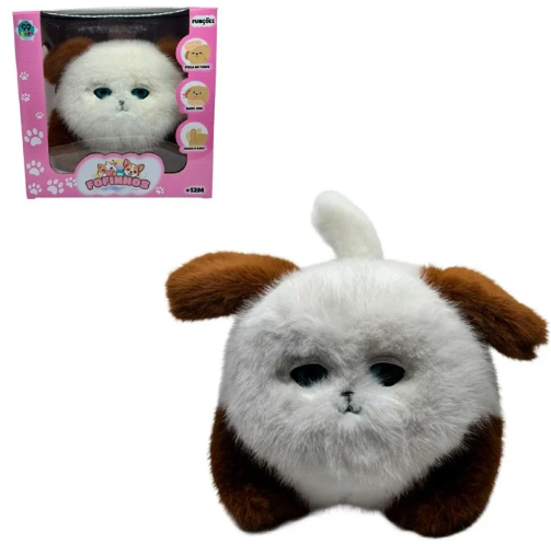 BRINQUEDO EM PELUCIA CACHORRO COM SENSOR SOM E MOVIMENTO
