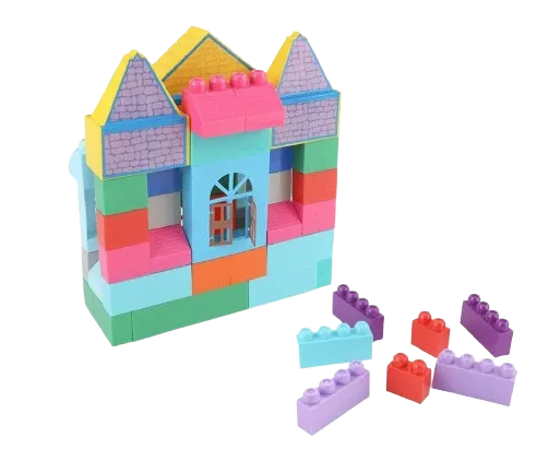BLOCOS EDUCATIVOS 48PÇS CASTELO 39,5 X 29,5 X 4,5 CM