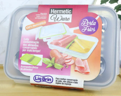 PORTA FRIOS COM SEPARADOR TRANSPARENTE HERMETICO