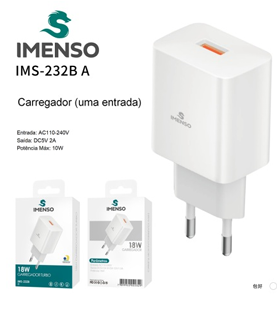 FONTE TOMADA USB 18W TURBO IMENSO