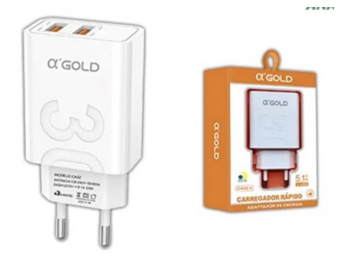 FONTE TOMADA RAPIDA 2USB 5.1A A’GOLD