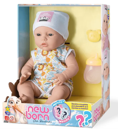 BONECA NEW BORN CHA REVELAÇÃO