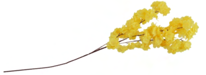 GALHO DE FLOR ARTIFICIAL AMARELO 97 CM